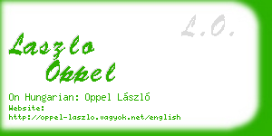 laszlo oppel business card